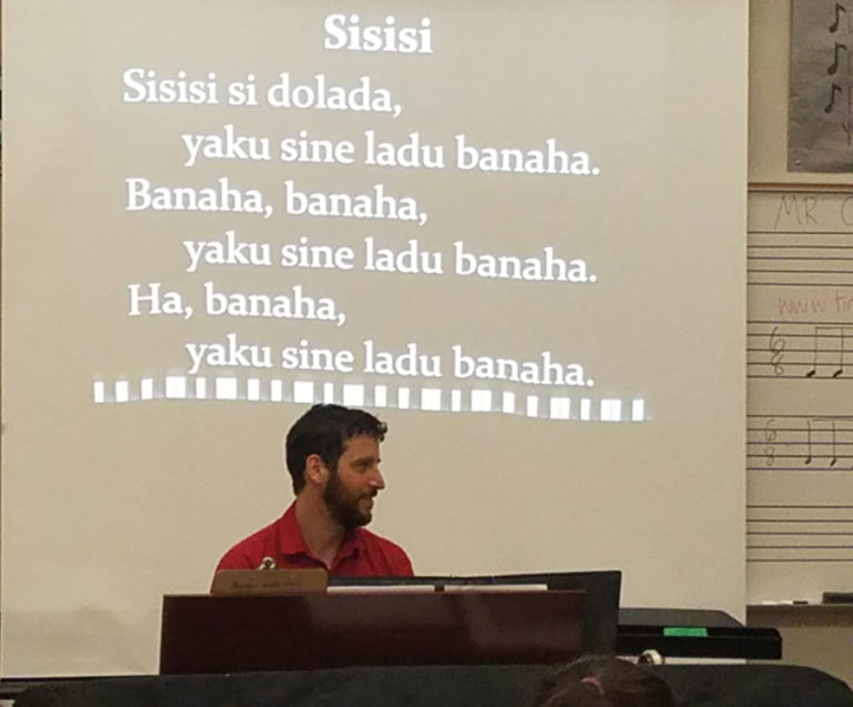 Chessin uses music to teach every subject, with lessons on race, prejudice, Islam, poetry and current events.