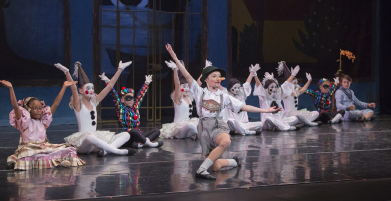 Tyler Stanley, 14, a Camas High freshman, practices with the Portland Ballet for his role as Pinocchio  -- a role he shares with his twin brother, Joey Stanley.