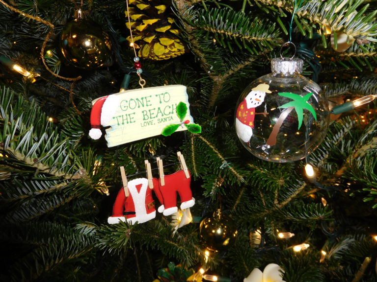 Christmas in Hawaii inspired this entry in the Washougal Festival of Trees.