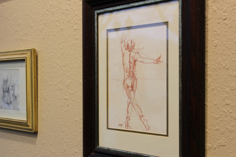 An etching of a classical ballet dancer shows Italian artist Maria Grazia Repetto's range of artistic abilities. Known for her large fresco murals, Repetto -- Camas Gallery's featured January artist -- also has experience working with oils, acrylics, watercolors, bas-relief, sculpture, pencil, pen and ink, etchings and engravings.