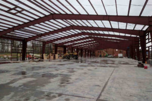 Progress continues on the Port of Camas-Washougal's Building 18, located in the Washougal-based Steigerwald Commerce Center. Port Commissioners recently approved a 10-year lease with iFillCup, a distributor of coffee pods and automatic filling machines, to occupy 9,900 square feet of the 49,500-square-foot building. Panther RV Products, LLC, also will lease 9,900 square feet. That leaves 29,700 square feet available in the building, which is expected to be completed in May of 2018. (Photo contributed by the Port of Camas-Washougal)