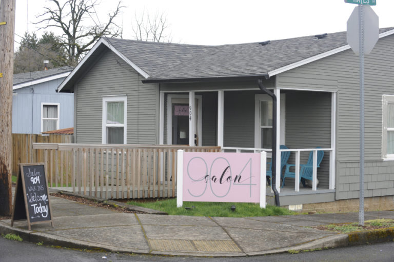Salon 904 is located in a 100-year-old, former one-bedroom house at 904 N.E. Second Ave., in downtown Camas. Salon owner Julie Conger and her husband Brad Conger (both not pictured) purchased the house and gutted it. "I wanted to keep some of the character, but make it work for our needs," Julie Conger said.