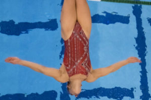 Camas diver Jacqueline Purwins says diving "kind of feels like flying." She practices her dives at the Tualatin Hills Aquatics Center in Beaverton, Ore., the closest practice facility to Camas with water deep enough to dive. (Contributed by Morgan Kielty)