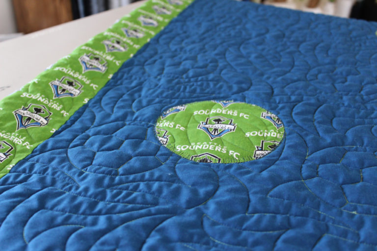 Camas quilter DeAnn Perrigo's 10-year-old grandson, Collin Woods, created this "Seattle Sounders" quilt for the upcoming Clark County Quilters' 43rd annual Quilt Show, April 5-7 at the Clark County Event Center in Ridgefield.