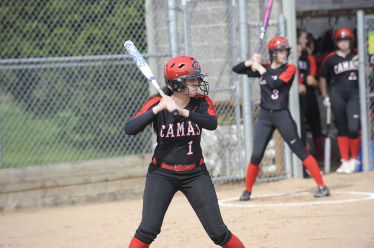 Kyli Obermiller smashes the ball over the left field fence  for her first home run of the season on Wednesday, April 18.