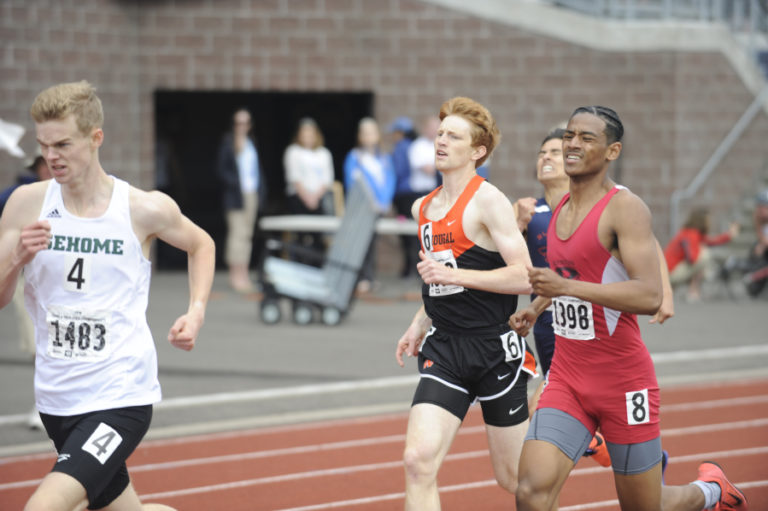 Washougal's Troy Prince-Butterfield puts in a personal best time in the 400-meter event.
