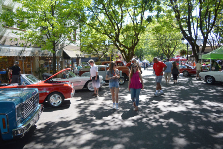 Visitors enjoy the 2017 Camas Car Show in downtown Camas. This year's show takes place from 4 to 8:30 p.m., Saturday, July 7.