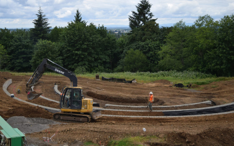 The development of an amphitheatre at Discovery High School is underway this summer. The event space will be used for a variety of performances.