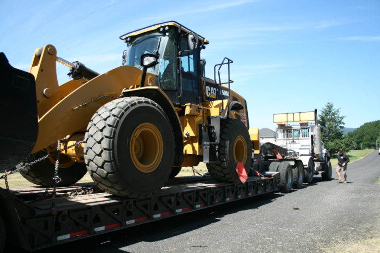 Peterson Cats delivers a huge dozer to help prepare the Washougal Motocross Park for the popular Lucas Oil Pro Motocross Nationals, which is expected to attract 20,000 fans to the Washougal track on Saturday, July 28.