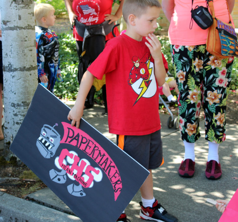Children gather before the 2018 Camas Days Kids Parade on Friday, July 27, in downtown Camas.