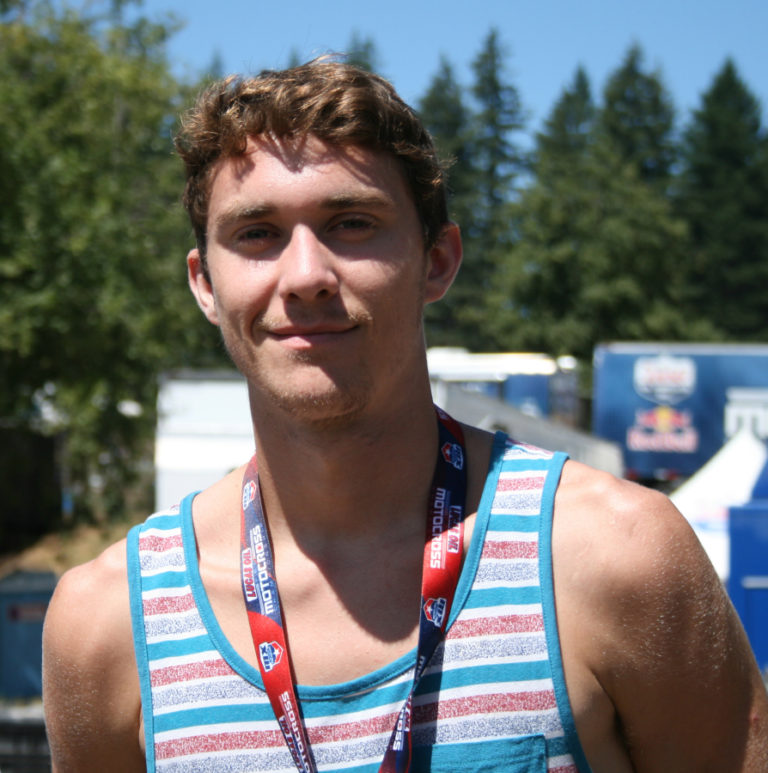 Coming off shoulder surgery, motocross pro Mason Wharton from Brush Prairie raced in the 250 class, finishing  in 30th position.