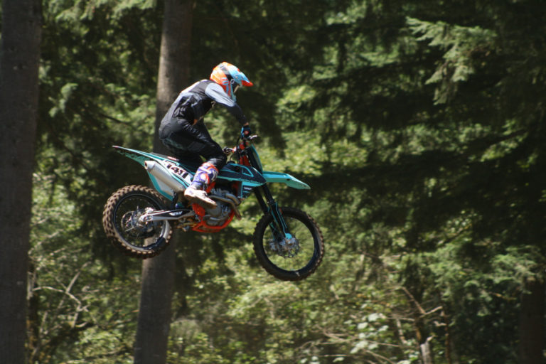The tree lined course in Washougal creates lots a shade, which was much appreciated by riders and fans during a blistering hot week of motocross racing.