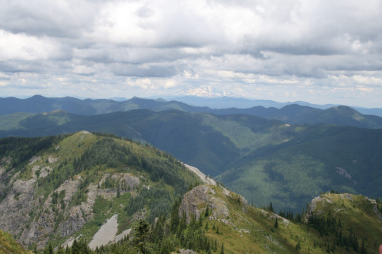 On a clear day you can see five volcanoes from the top of Silver Star.