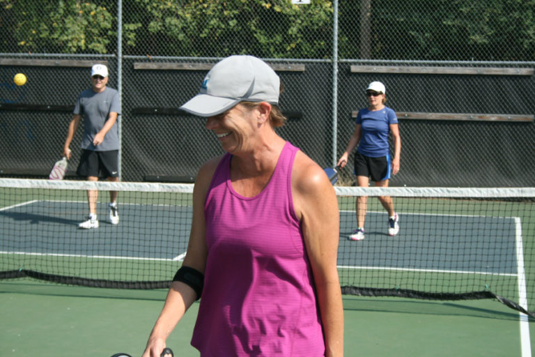 The social aspect of pickleball attacts many seniors to the Columbia River Pickleball Club, which plays each morning at Hathaway Park in Washougal.