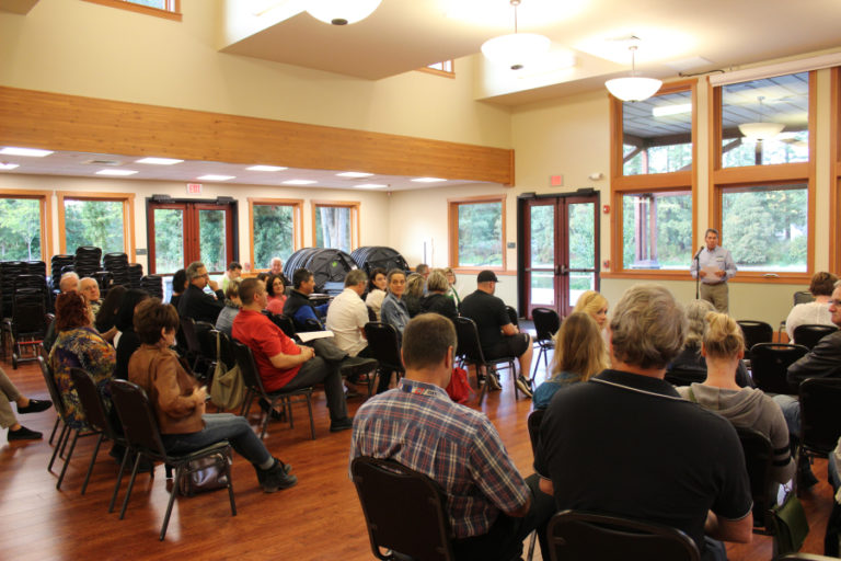 The Lacamas Lake Lodge is packed on Sept.