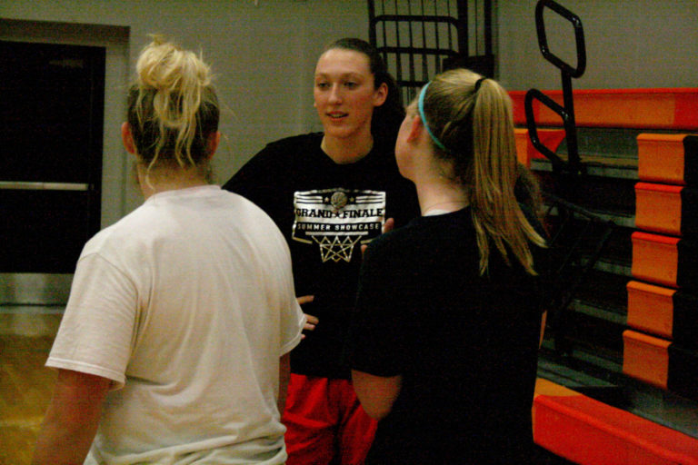 Much of what the Panthers accomplish this season may ride on the leadership ability of Beyonce Bea (center), according to her Washougal High School basketball coach.