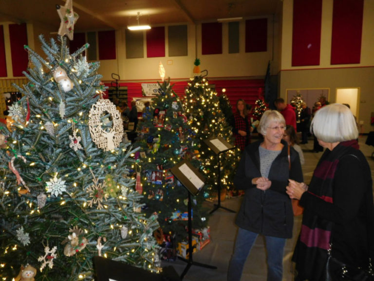 Local residents visit the 2017 Washougal Festival of Trees at Hathaway Elementary School.  This year's festival, which benefits Washougal schools, will be held Dec. 7-8 at Hathaway Elementary School.