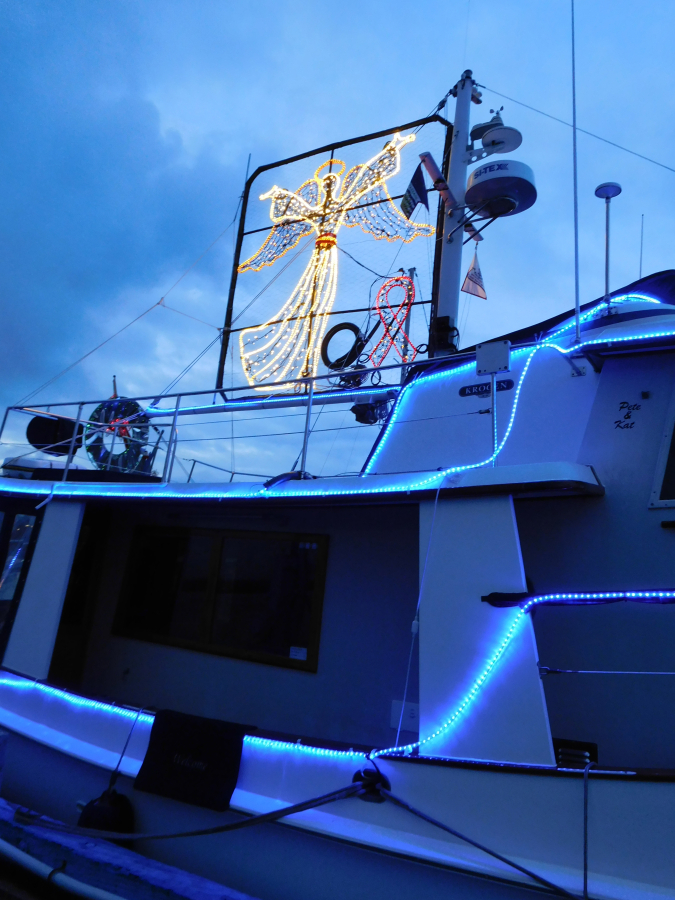 The Christmas Ships, including boats from the Columbia and Willamette rivers fleets, prepare for a parade by the Port of Camas-Washougal marina Saturday, Dec. 1.