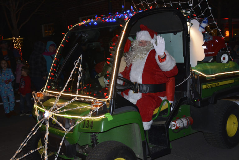 Santa brings up the rear of the Washougal Lighted Christmas Parade in 2017. This year's parade and Christmas tree lighting will take place Thursday, Dec. 6, starting at 6 p.m., in downtown Washougal.