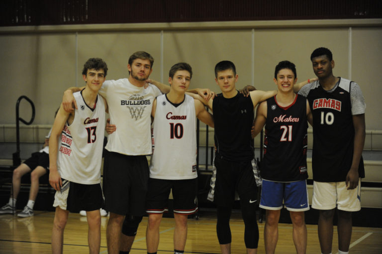 The Papermakers&#039; returning seniors are (left to right) Fox Bessinger, Shane Jamison, Zach Chilian, Carson Bonine, Josh McPhun are Isaiah Sampson.