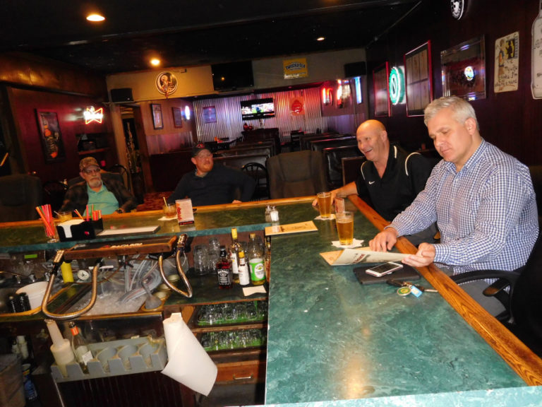 Area residents gather for drinks at Heller&#039;s Lounge, in Washougal, on Friday, Dec.