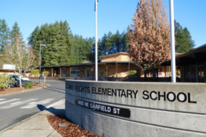 The Camas School Board voted Monday to change the name of the former Lacamas Heights Elementary School, pictured here, to Heights Learning Center. Board members said the change will help avoid confusion with the new Lacamas Lake Elementary School. (Post-Record file photo)