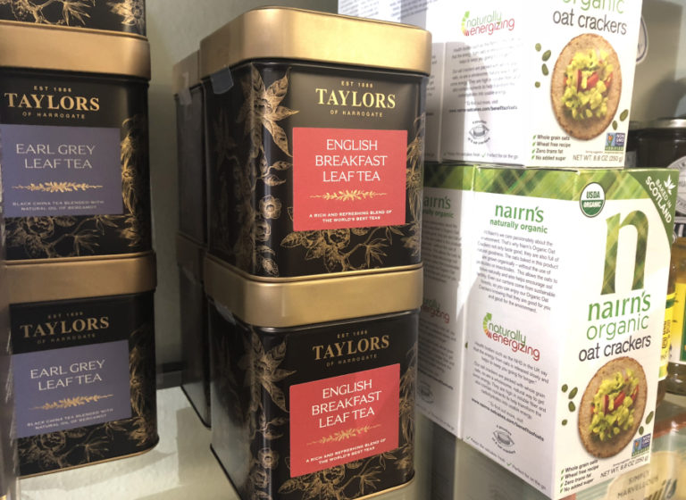 Coventry Gardens of London offers a curated selection of hard-to-find British, Irish and Scottish teas, biscuits and gifts, including the Taylors of Harrogate teas and Nairn's oat crackers, pictured here.