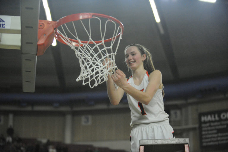 Freshman Jaiden Bea enjoying the moment in the Yakima Sundome.