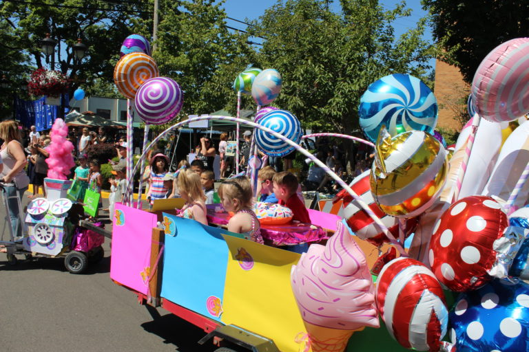 (Photo by Kelly Moyer/Post-Record) Scenes from the 2019 Camas Days Kids Parade on Friday, July 26.