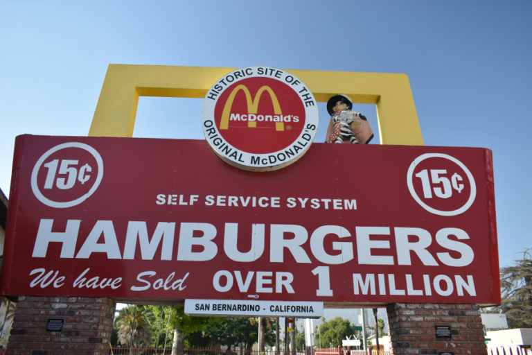 Doug and Julie Norcross of Washougal, and Rick and Bobbi Foster and Arnie Hoag and Linda Wade of Vancouver visited the original McDonald's restaurant, now a museum, in San Bernadino, Calif., during their Route 66 trip.