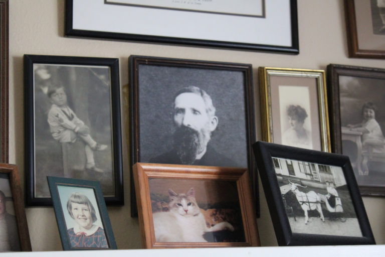 Cay Knapp Smith's family photos include her great-grandfather, Henry Monroe Knapp (center with beard), a four-term member of the Territorial Legislature who witnessed the signing of the Washington State Constitution.