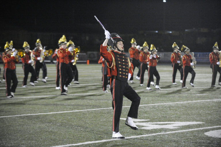 Camas High School's "Big Red Machine" entertains a packed house at Doc Harris Stadium on Oct. 4.