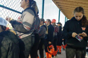 Photo by Heather Carver 
  
 The Panthers during a game at the state tournament in Yakima on Nov. 2.