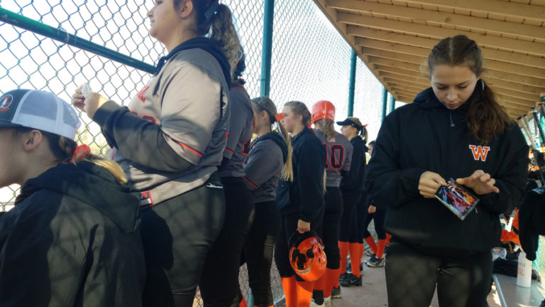 Photo by Heather Carver 
  
 The Panthers during a game at the state tournament in Yakima on Nov. 2.