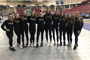 Contributed photo courtesy Michelle Ford
The Camas volleyball team celebrates a gritty state tournament performance that ended with a seventh place trophy at the Yakima Sundome on Nov. 23.