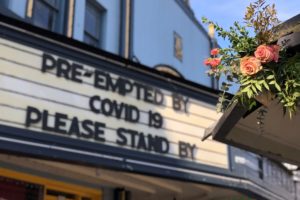 (Photo courtesy of Janessa Stoltz)
A surprise flower installation, courtesy of Acorn & the Oak owners Janessa and Chuck Stoltz, stands outside the Liberty Theatre in downtown Camas in late March.