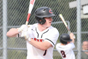 Tyler Forner stares down a pitcher during a 2019 game. The recent Camas High School graduate signed with the San Francisco Giants in June.