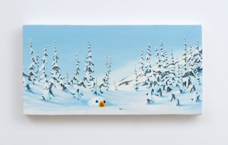 Dan Attoe&#039;s recent painting, &quot;Spring 2020,&quot; was displayed at an art fair in Chicago earlier this year.