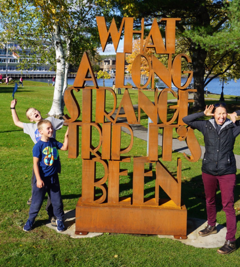 Washougal residents Eli and Johnny Dryden kept up  with their schoolwork, with the help of their mother, Heidi, during the family&#039;s four-month road trip.