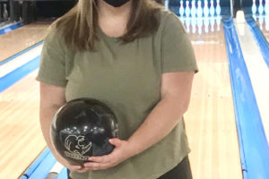 Camas High School junior Cassie Templer is the only member of the 2020-21 Camas girls bowling squad. (Doug Flanagan/Post-Record)