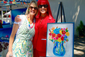 Artists Lynsey Keating and Terri Shanahan attend the 2019 Picnic in Color in downtown Camas. (Contributed photo courtesy of the Downtown Camas Association)