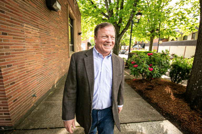 Camas City Councilman Steve Hogan campaigns to be Camas' next mayor ahead of the Nov. 2, 2021 General and Special Election.