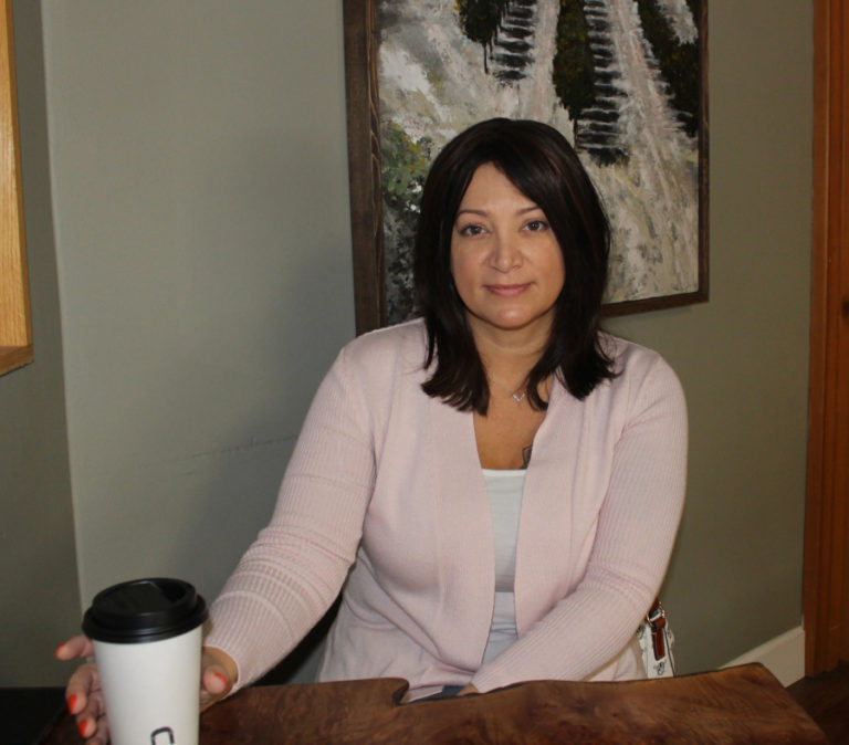 Rochelle Ramos, pictured at Caffe Piccolo in downtown Camas on Nov. 19, 2021, garnered 83 percent of the votes in the Nov. 2 election and was sworn in as Washougal&#039;s new mayor on Nov.
