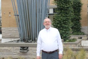 Paul Greenlee stands in the Washougal Town Square courtyard on Jan. 10, 2022. The former Washougal City Council member is the new president of the Washougal Business Association. (Doug Flanagan/Post-Record)