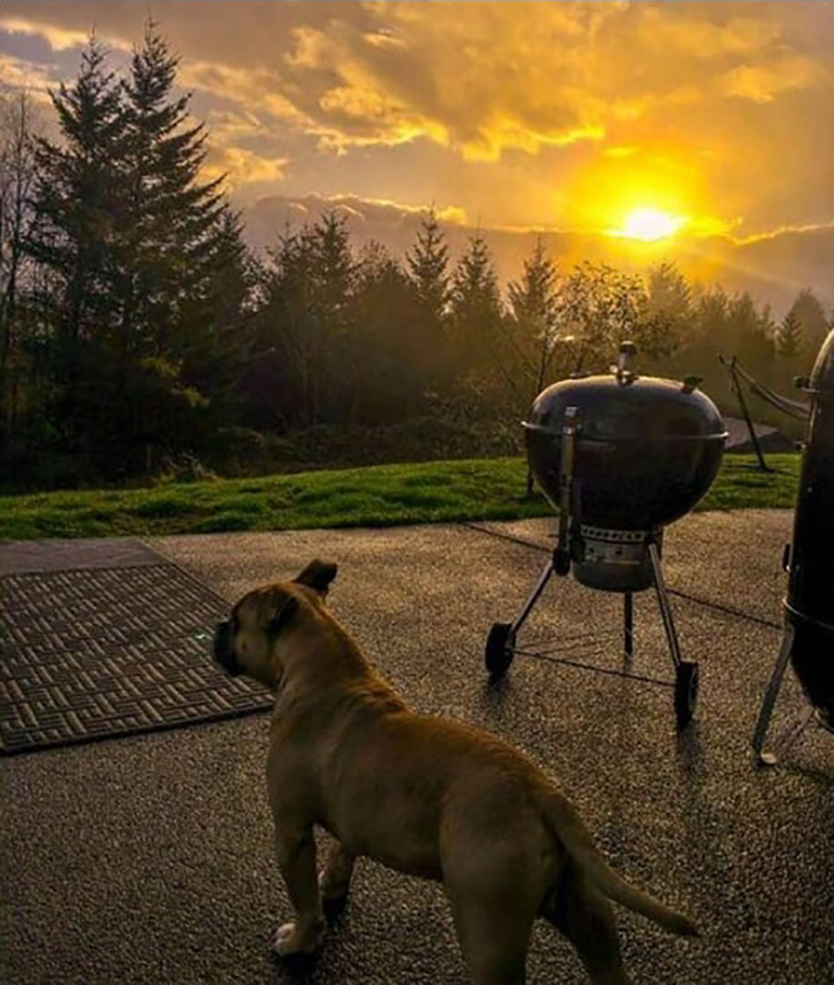 A sunset is viewed from Dwight and Amy Hovland&#039;s rural Washougal residence. The Hovlands are objecting to a Kelso company&#039;s proposal to build a quarry near their home.