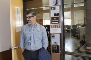 Camas School District's incoming superintendent, John Anzalone, tours Hayes Freedom High School on Monday, March 28, 2022. (Kelly Moyer/Post-Record files)
