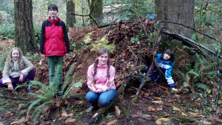 Children participate in the TreeSong Nature Awareness and Retreat Center's Circle Keepers Nature Immersion Program in 2022.