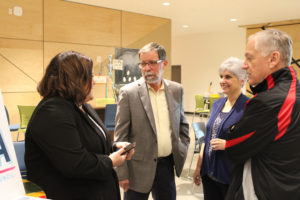 Camas City Councilman Greg Anderson (center) speaks to his Council peers and members of the public during the Camas Youth Advisory Council's 17th annual candidate forum held Oct. 24, 2019, at Discovery High School in Camas. (Kelly Moyer/Post-Record files)