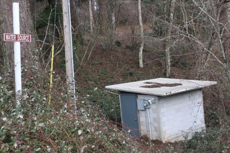 A water leak originating near the Mt.