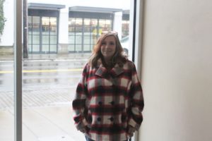 Shana O'Brien stands outside Cascadia Northwest Real Estate in Washougal, Dec. 26, 2022. (Doug Flanagan/Post-Record)